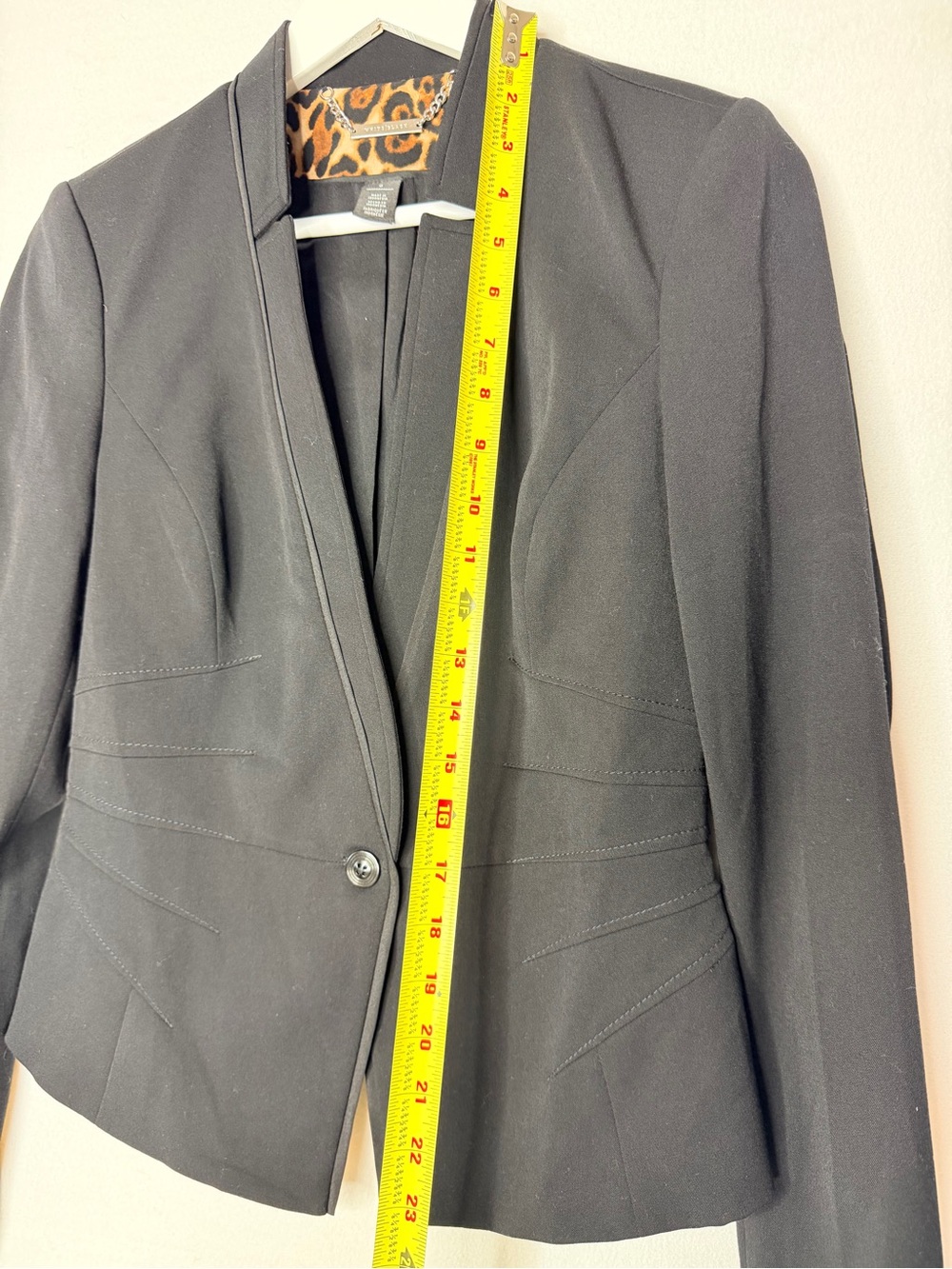 White House Black Market Black Blazer Jacket Size 6 One Button Front - Picture 7 of 8